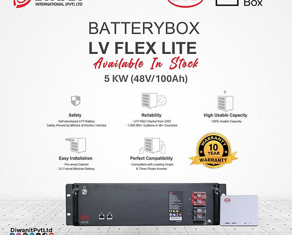 BYD LV Flex Lite 5KW (48V 100Ah) Lithium-ion with BMU - 10 Years WARRANTY