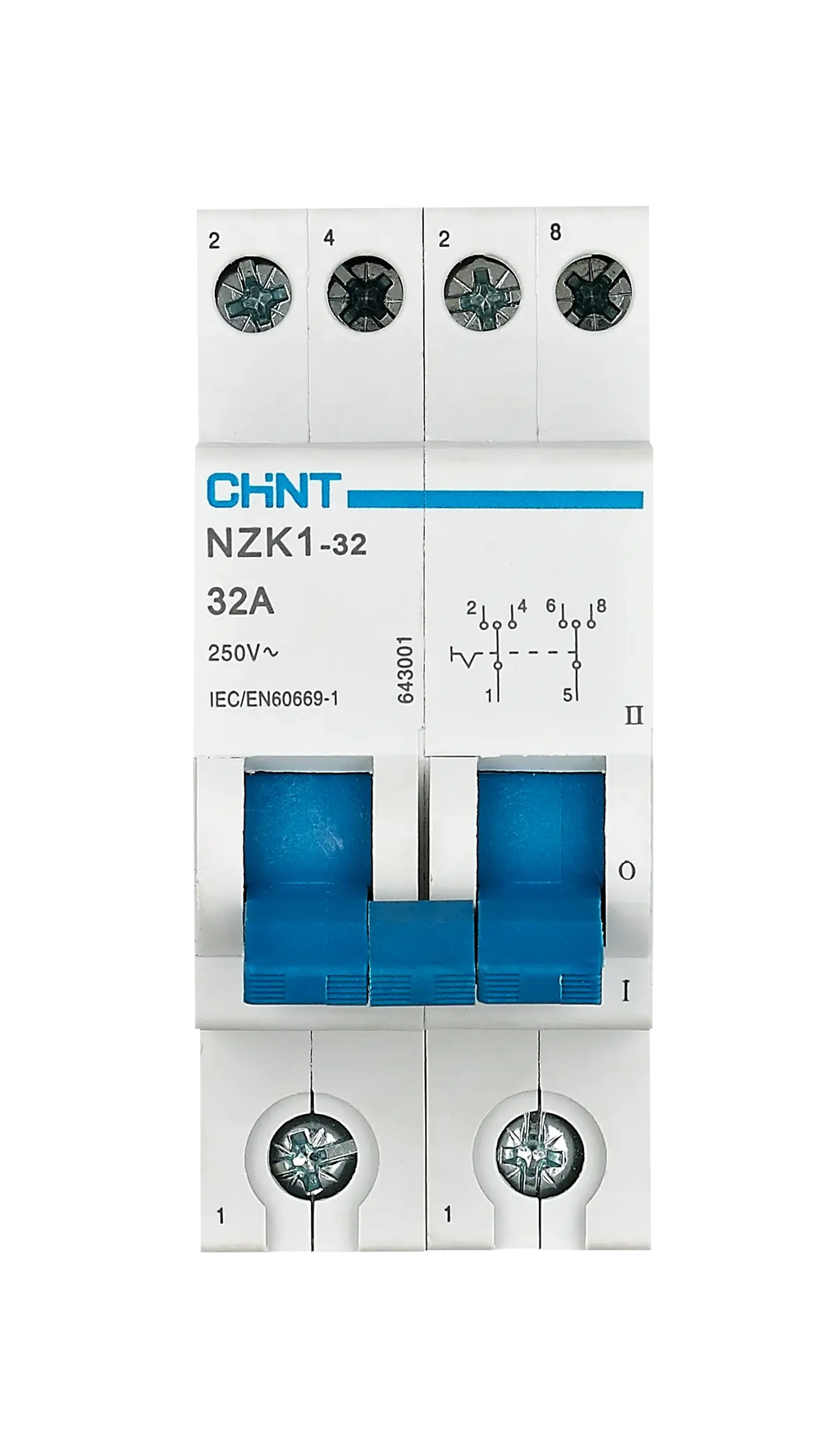 NZK1-32 32A 2P-Change-over Switches-Front