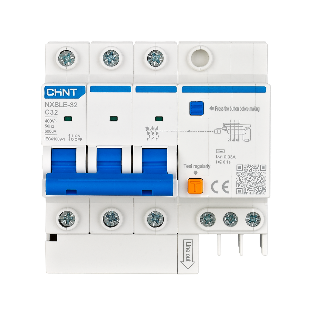 CHINT Residual Current Operated Circuit Breakers RCBO , ELCB , RCCB ( NXBLE )
