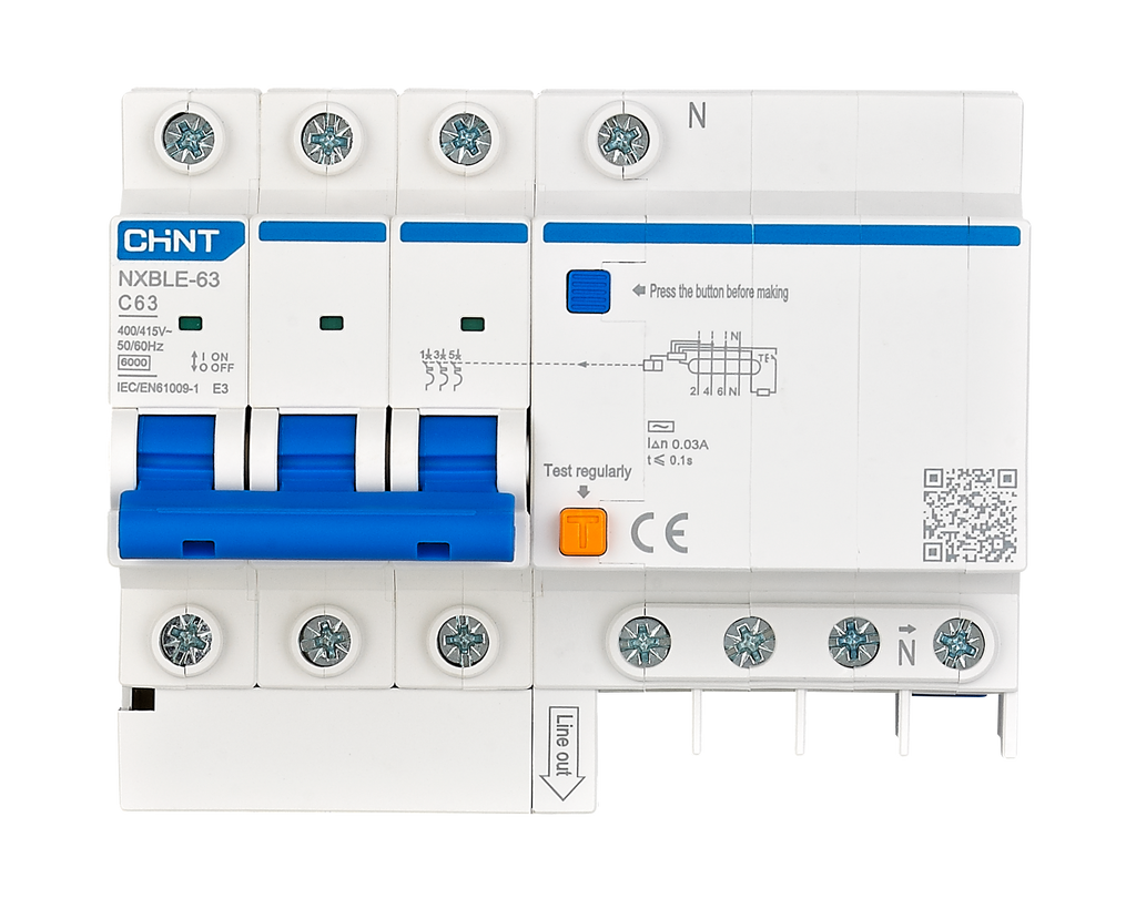 CHINT Residual Current Operated Circuit Breakers RCBO , ELCB , RCCB ( NXBLE )