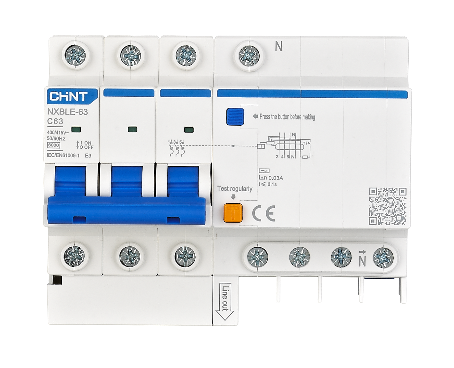 CHINT Residual Current Operated Circuit Breakers RCBO , ELCB , RCCB ( NXBLE )